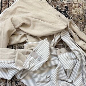 lululemon athletica Beige Striped Scarf